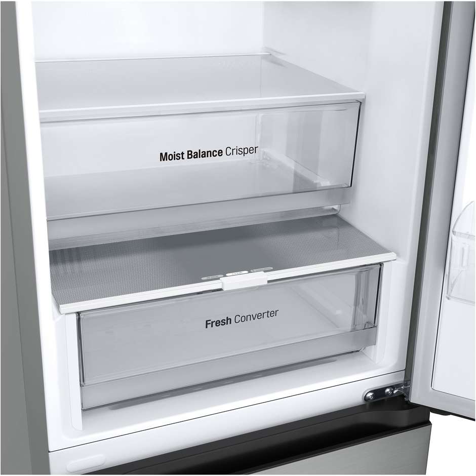 frigo combi 344lt h186 nf inox d