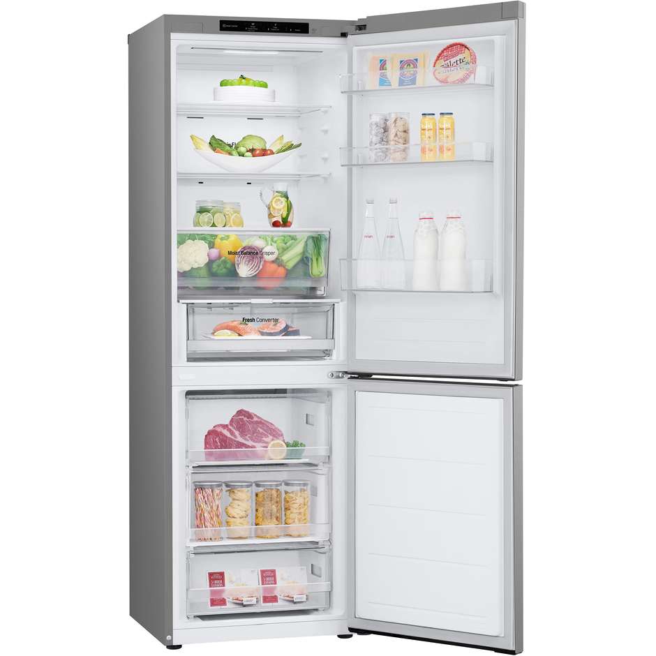 frigo combi 344lt h186 nf inox d