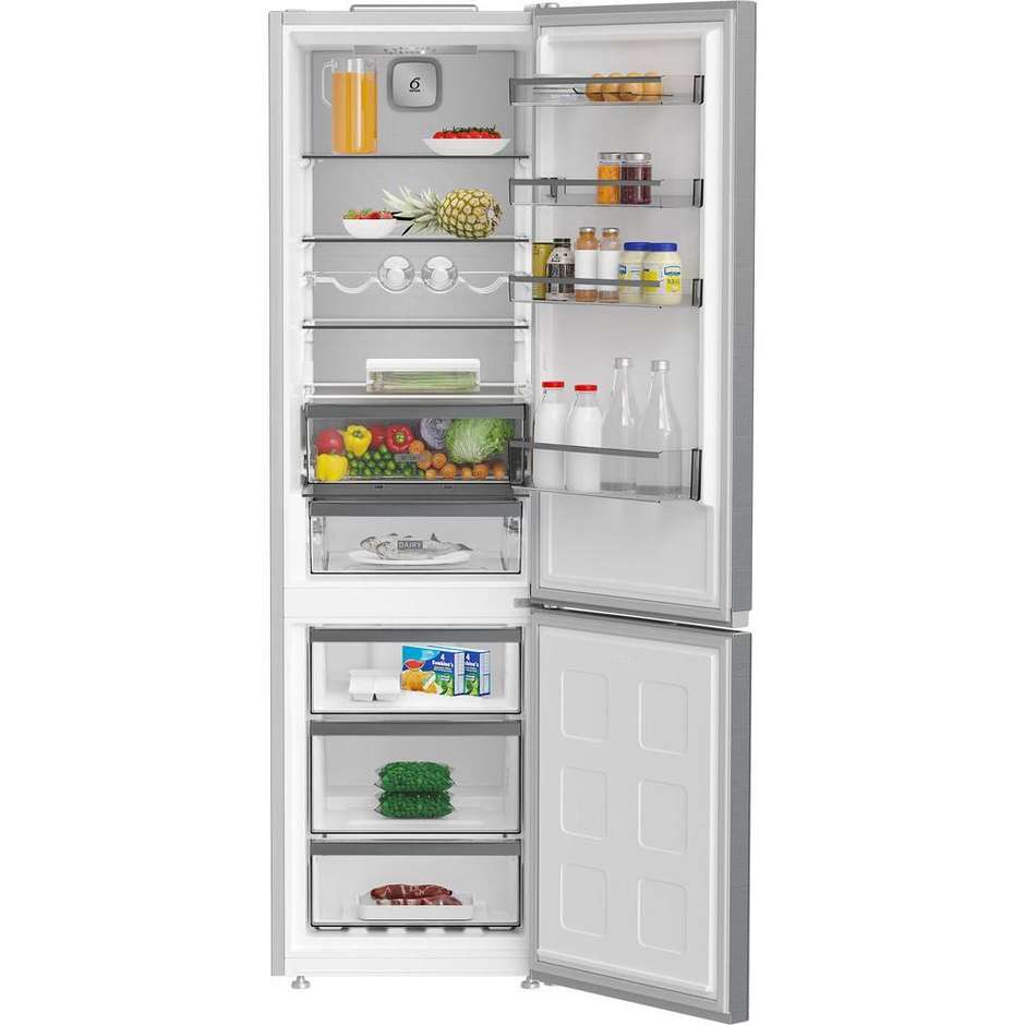frigo combi 355lt h200-l 60 a nf inox inv 6senso