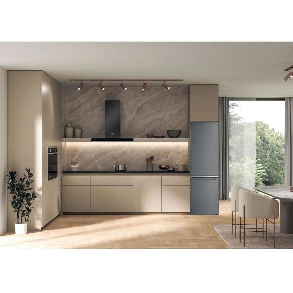 frigo combi 368lt h201 nf inox c    freshbox