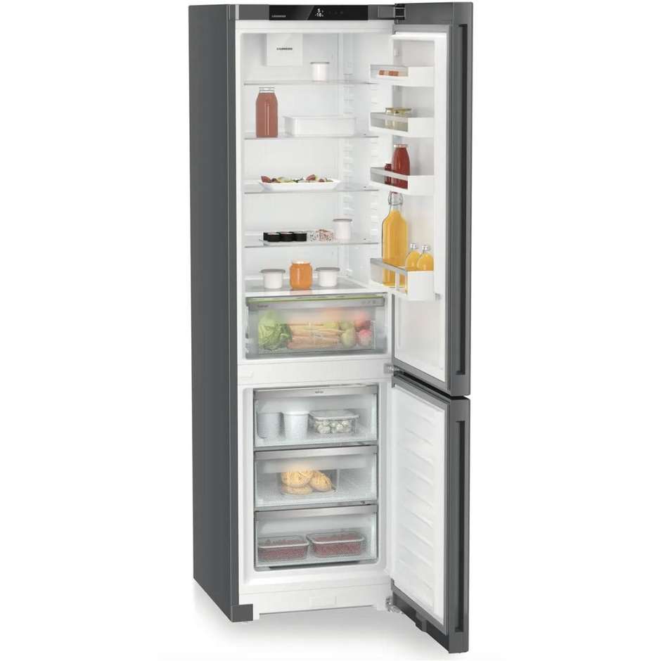 frigo combi 370lt h201 l60 nf c darkinox 3casseas