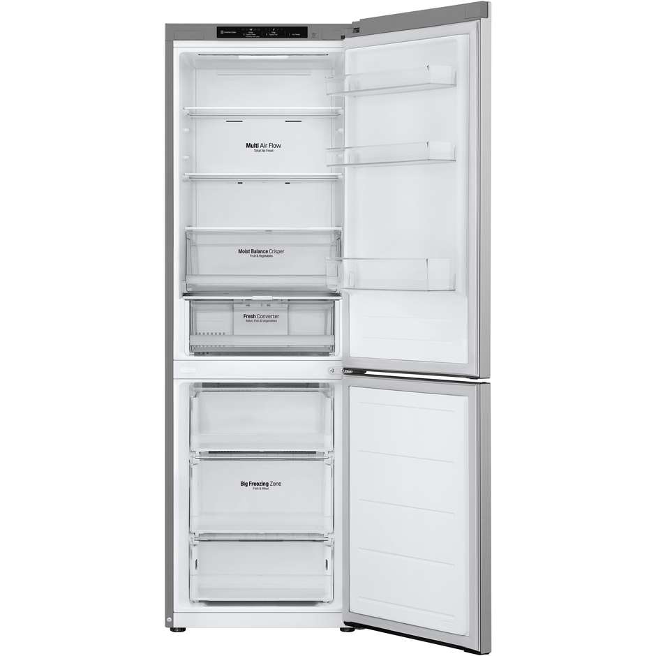 frigo combi 374lt h185 nf inox c    porta piatta