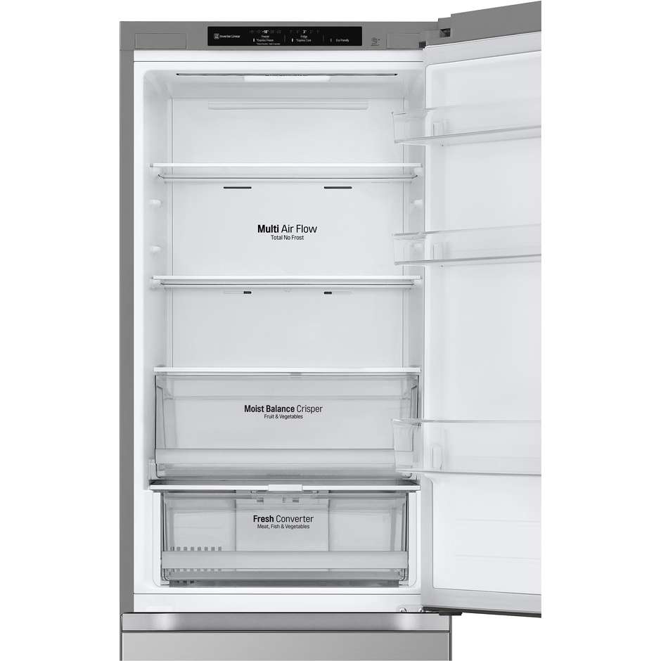 frigo combi 374lt h185 nf inox c    porta piatta