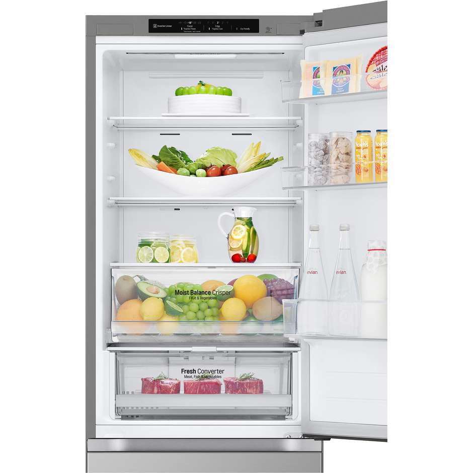 frigo combi 374lt h185 nf inox c    porta piatta