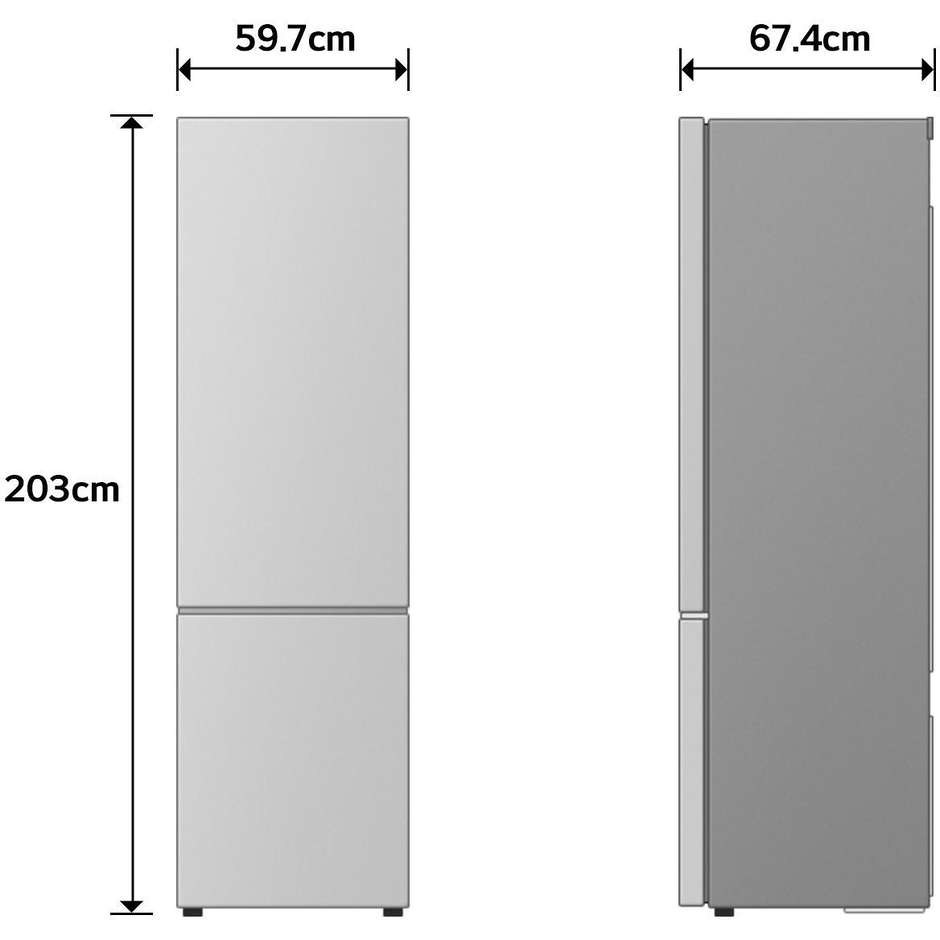 frigo combi 375lt h203 nf c inox wifi porta piatt