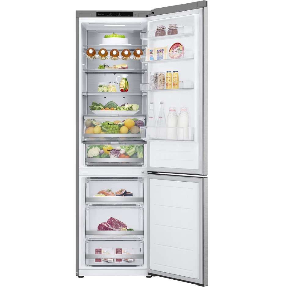 frigo combi 384lt h201 nf inox b 35db doorcooling