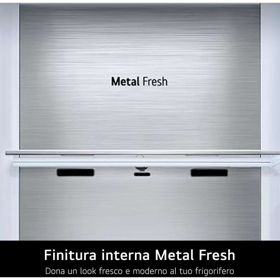 frigo combi 384lt h201 nf inox b 35db doorcooling