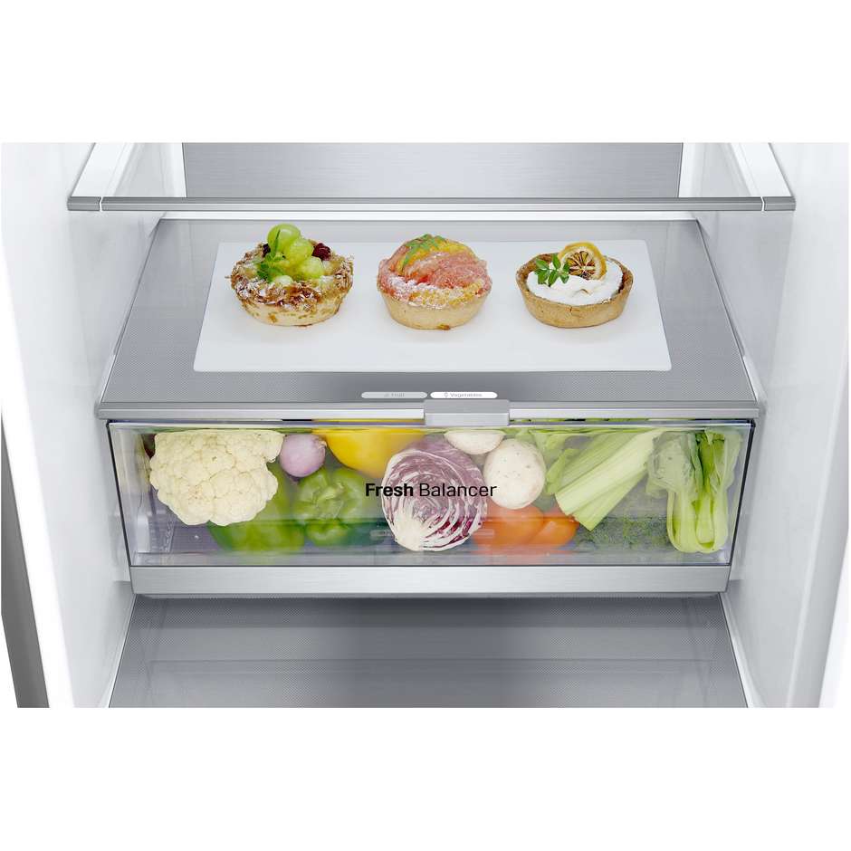 frigo combi 384lt h201 nf inox b 35db doorcooling