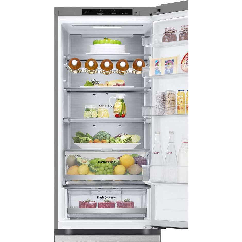 frigo combi 384lt h201 nf inox b 35db doorcooling