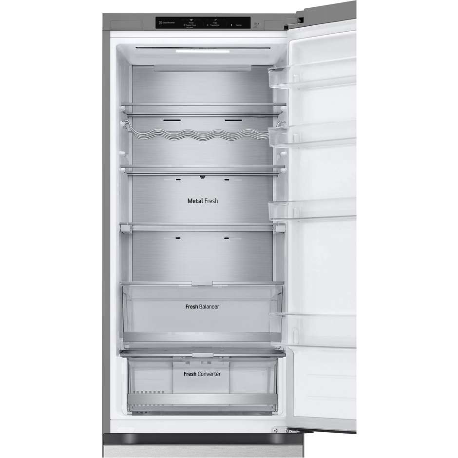 frigo combi 384lt h201 nf inox b 35db doorcooling