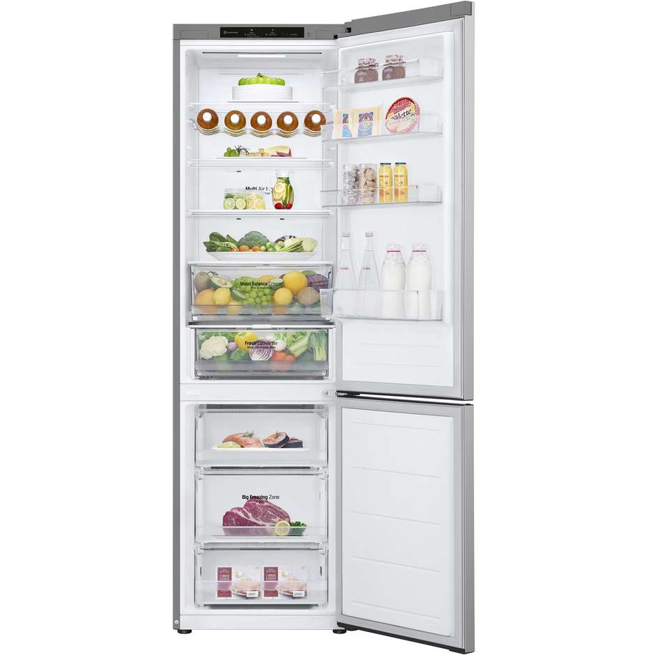 frigo combi 387lt h203 nf silver d