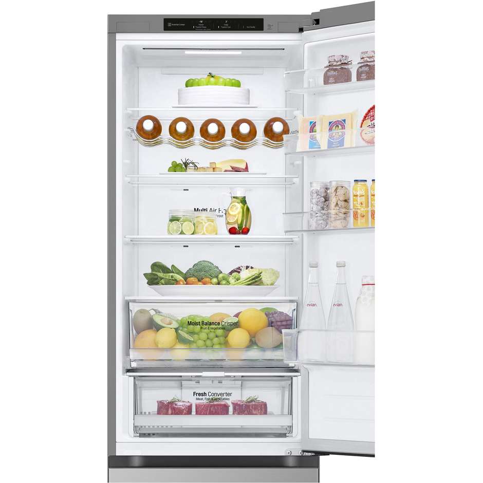 frigo combi 387lt h203 nf silver d