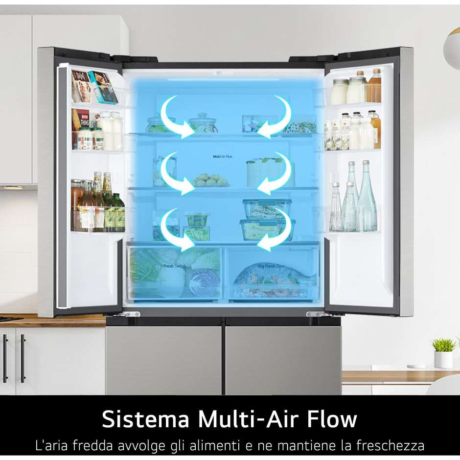 frigo multi4p 474lt h178-l83 nf e inox