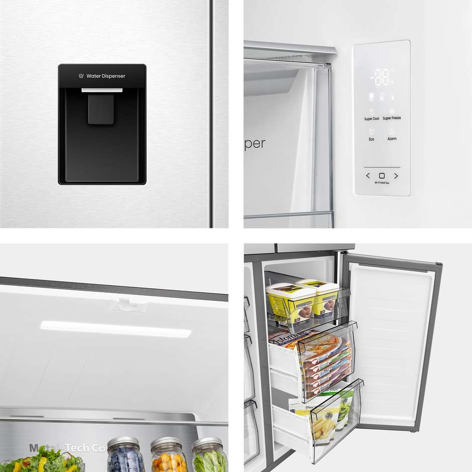 frigo multi4p 484lt h181-l79 nf e inox cl e