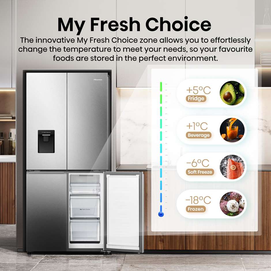 frigo multi4p 484lt h181-l79 nf e inox cl e