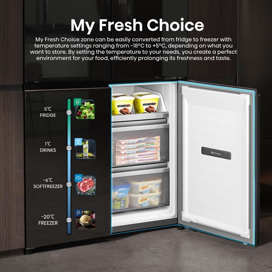 frigo multi4p 486lt h190 l91 nf e vetronero kitch