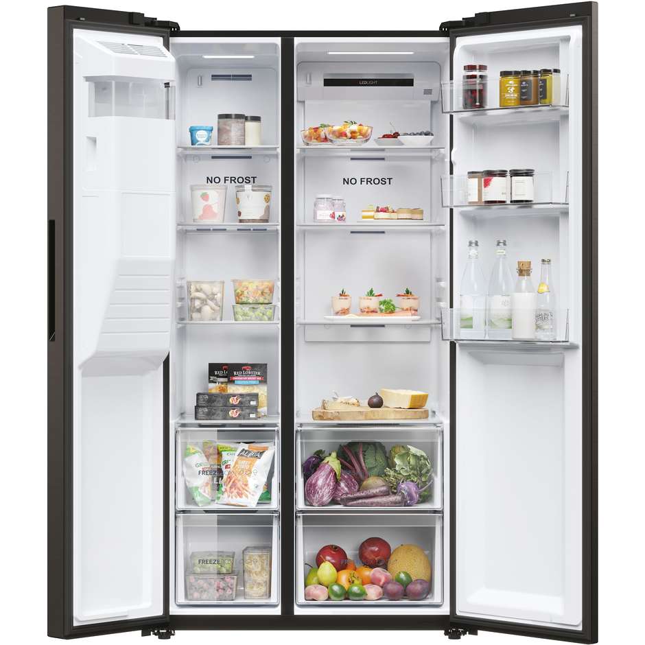frigo sbs 511lt h177-l91-p64 nf d black disp-tan