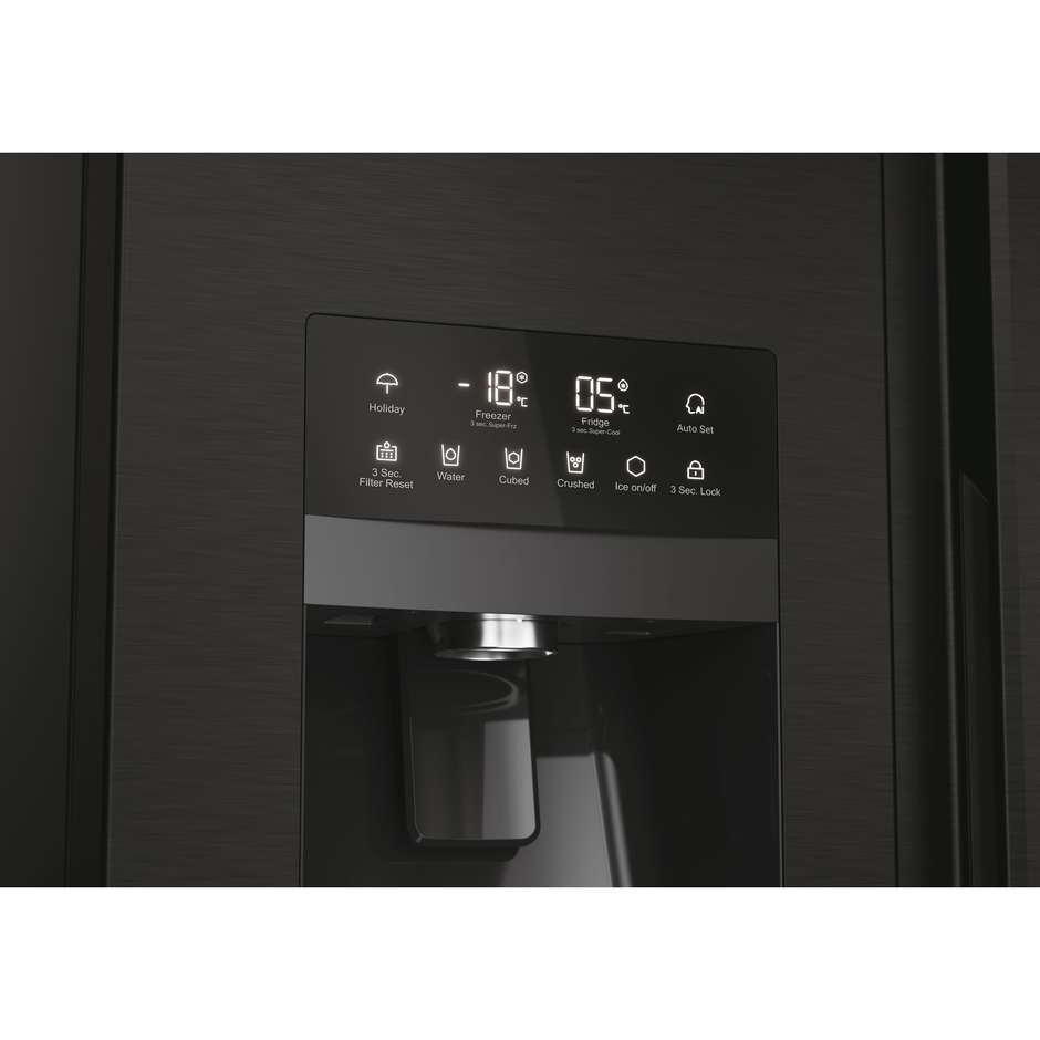 frigo sbs 511lt h177-l91-p64 nf d black disp-tan