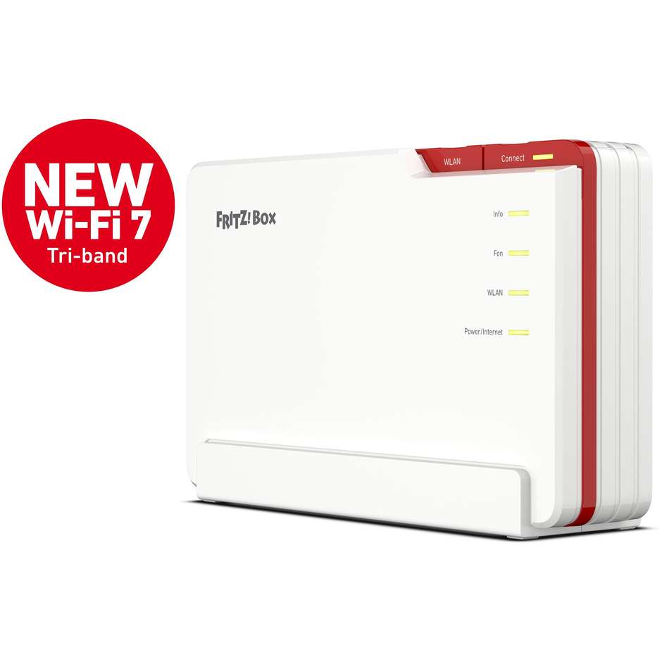 FRITZ!Box 5690 Pro International modem router Wi-Fi 7 tri-band con fibra SFP e DSL