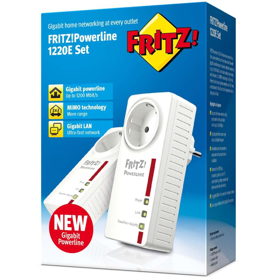 fritz!powerline 1220e set internat