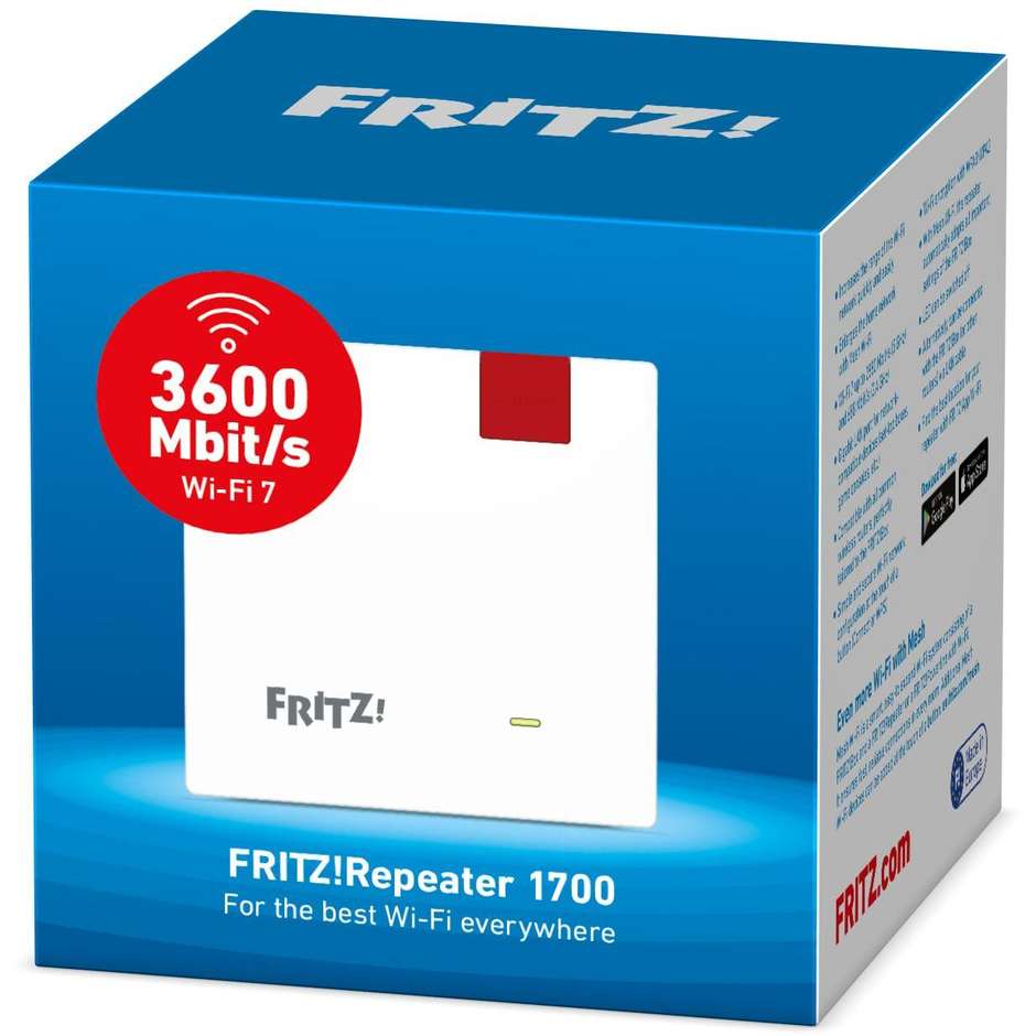 FRITZ!Repeater 1700 International ripetitore Wi-Fi 7 dual-band Gigabit