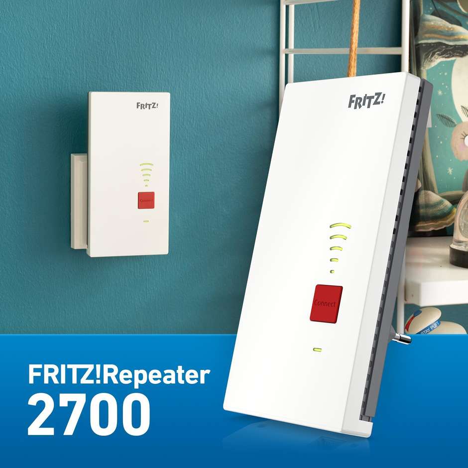 FRITZ!Repeater 2700 International Ripetitore Wi-Fi 7 6500 Mbit/s Bianco