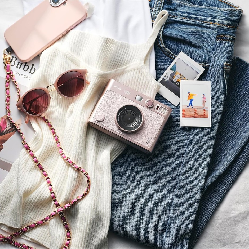 Fujifilm instax mini Evo Gentle Rose fotocamera istantanea ibrida