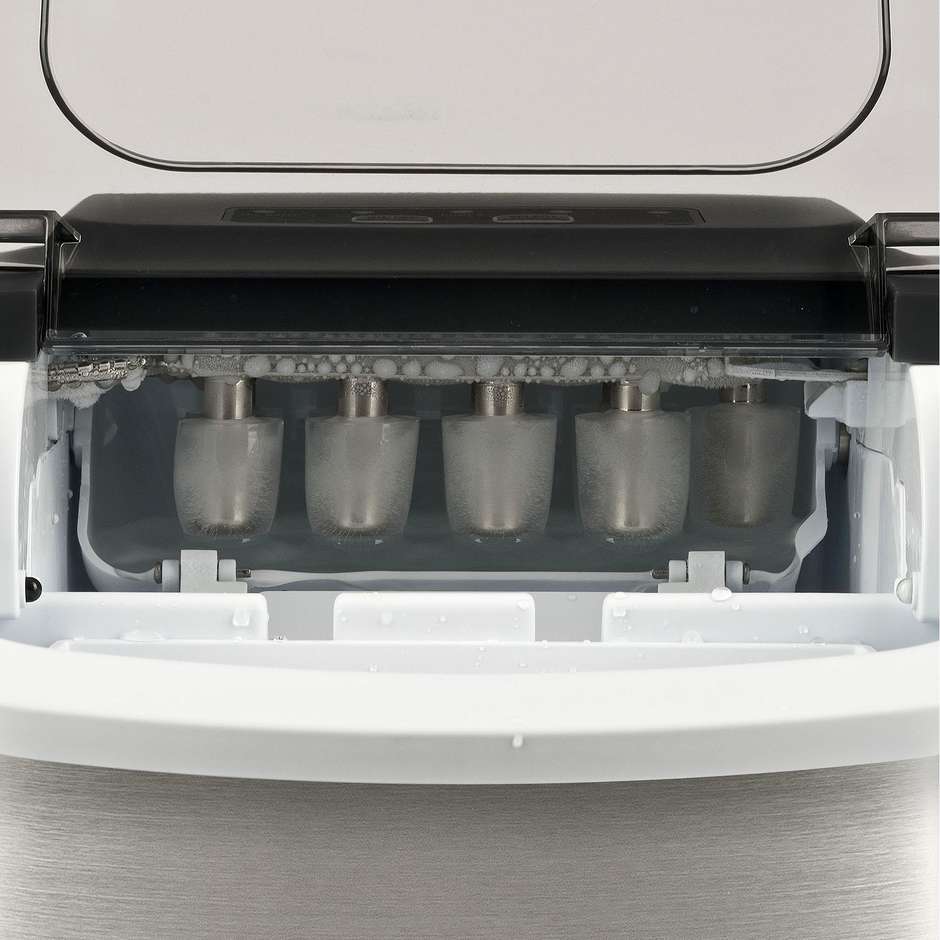 G3 Ferrari ARTIKO Fabbricatore di Ghiaccio Portatile 12 kg/24h Nero/Acciaio Inox