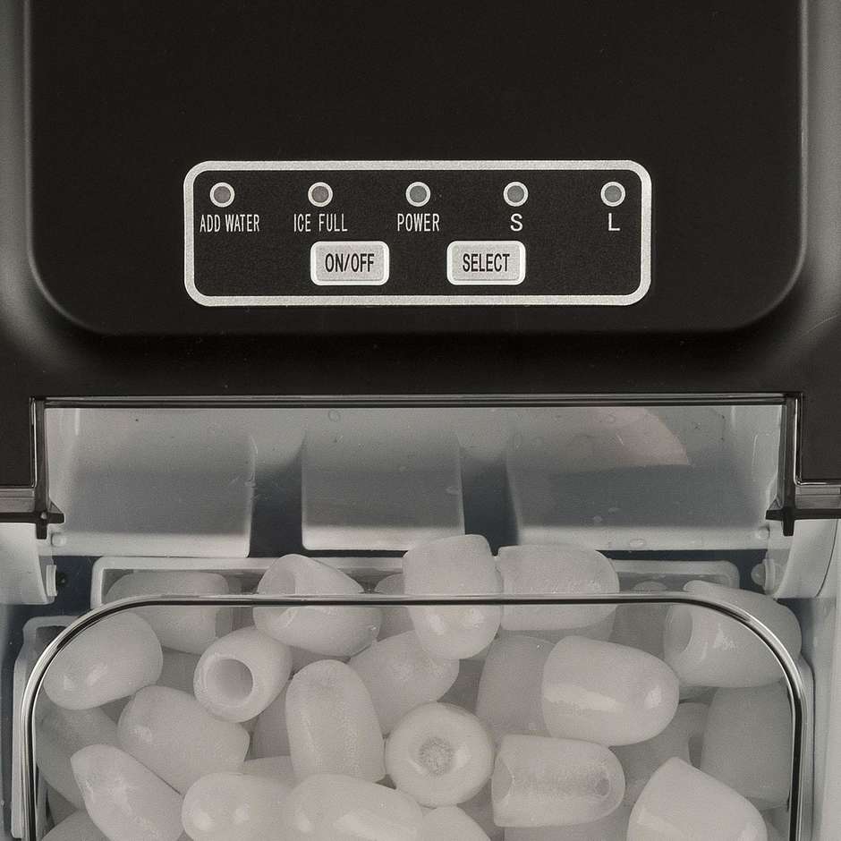 G3 Ferrari ARTIKO Fabbricatore di Ghiaccio Portatile 12 kg/24h Nero/Acciaio Inox
