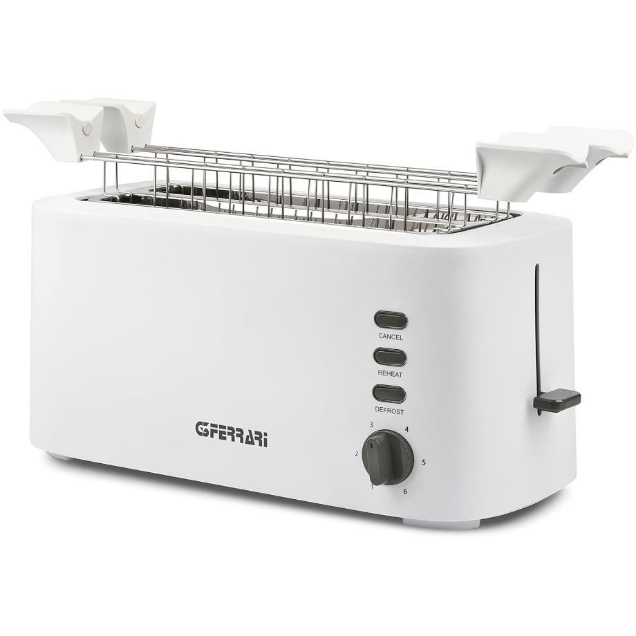 G3 Ferrari G10142 Tostapane Grandi Fette "Essential Toast" Potenza 1500 W 4 Toast Colore Bianco