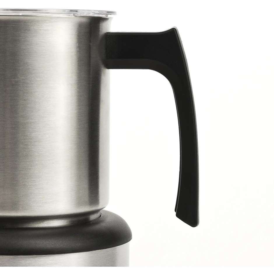 G3 Ferrari G10198 Montalatte con bicchiere INOX staccabile Capacitàà 250 ml Colore Nero, Acciaio inox