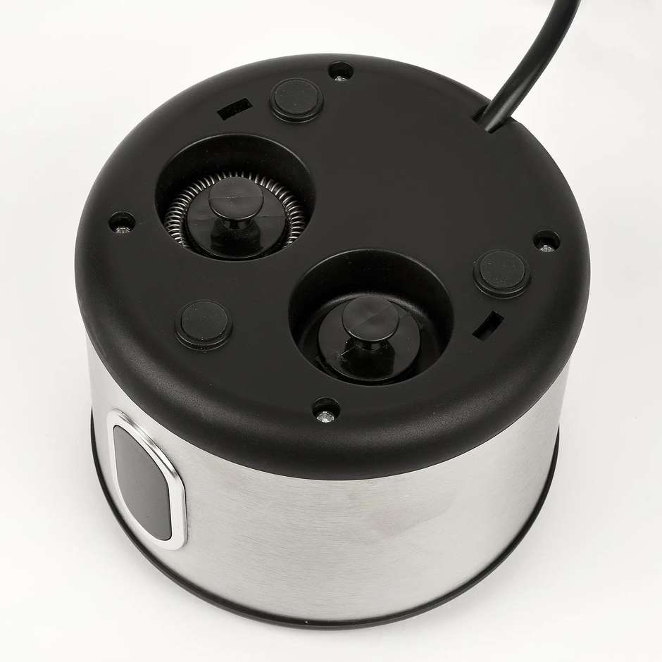 G3 Ferrari G10198 Montalatte Elettrico con Bicchiere Inox Staccabile 250 ml Nero e Acciaio