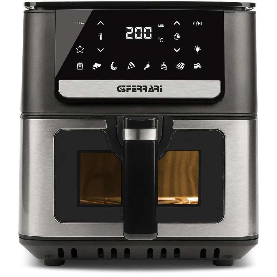 G3 Ferrari G10207 Friggitrice ad aria Capacita 6,5 Lt Potenza 1700 W Colore Nero, Acciaio inox