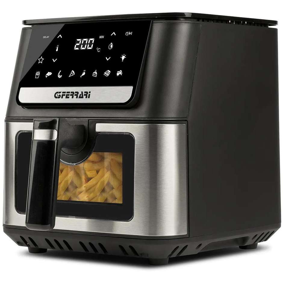 G3 Ferrari G10207 Friggitrice ad aria Capacita 6,5 Lt Potenza 1700 W Colore Nero, Acciaio inox