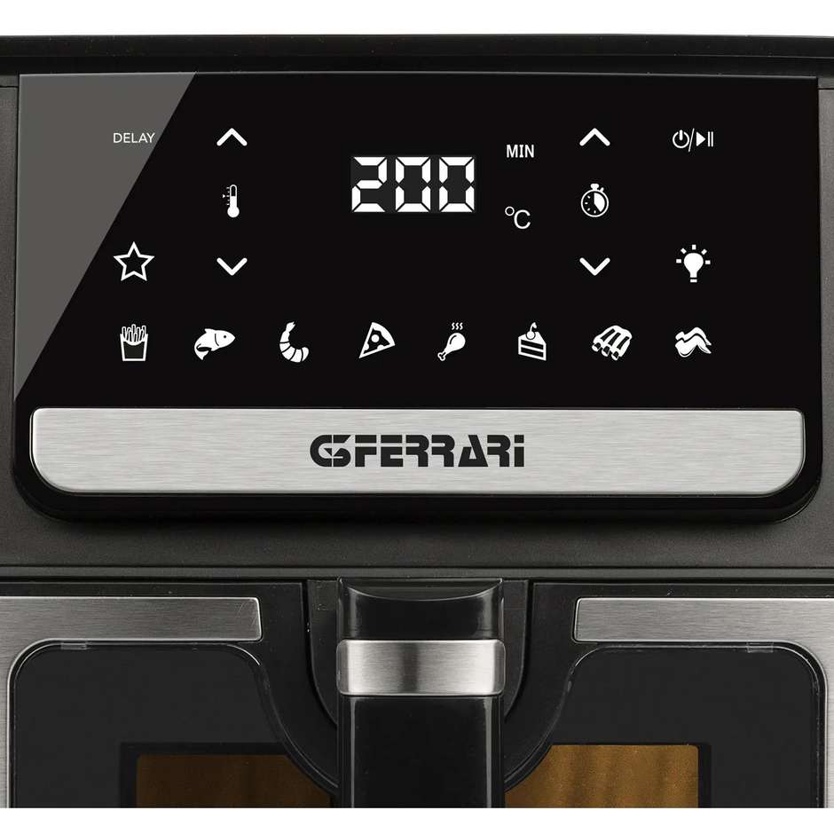 G3 Ferrari G10207 Friggitrice ad aria Capacita 6,5 Lt Potenza 1700 W Colore Nero, Acciaio inox