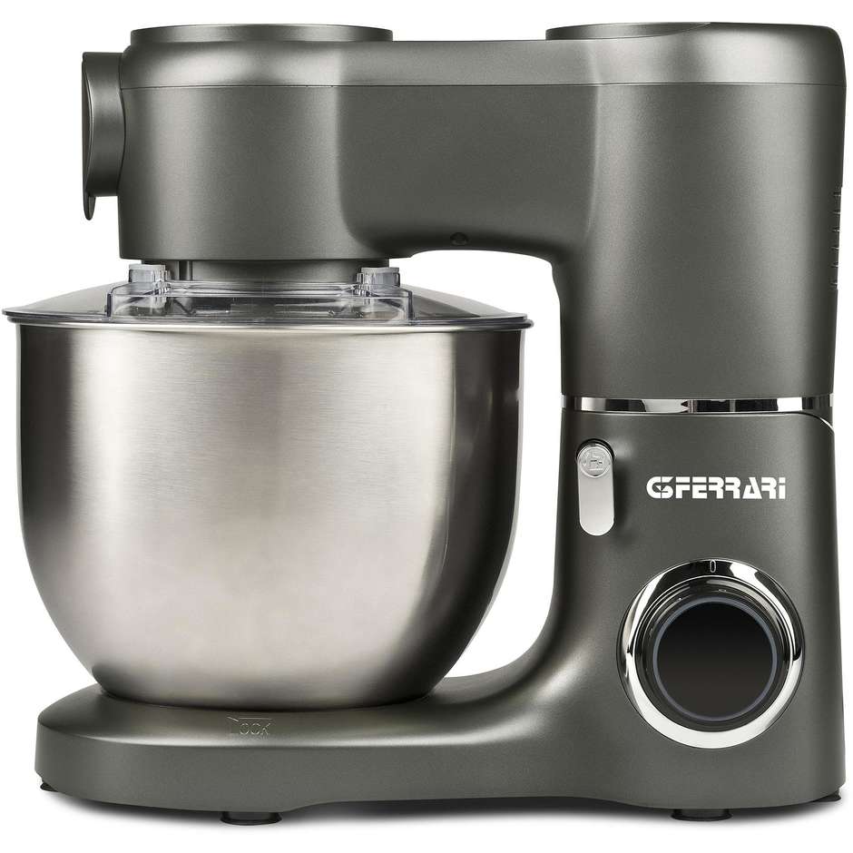 G3 Ferrari G20149 Impastatrice Planetaria da Cucina, 7 L, 1800 W, 6 Velocità + Pulse, Acciaio Inox