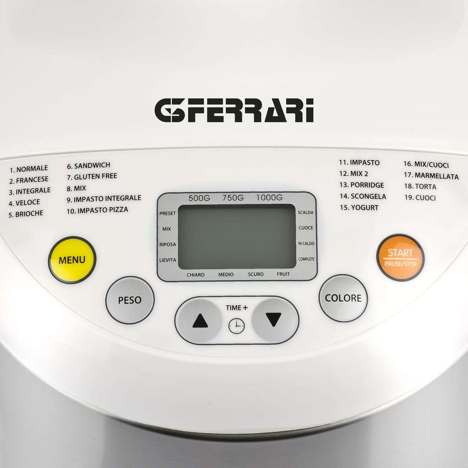 G3 Ferrari Pagnotta G10078 macchina del pane, 550 W, fino a 1 kg