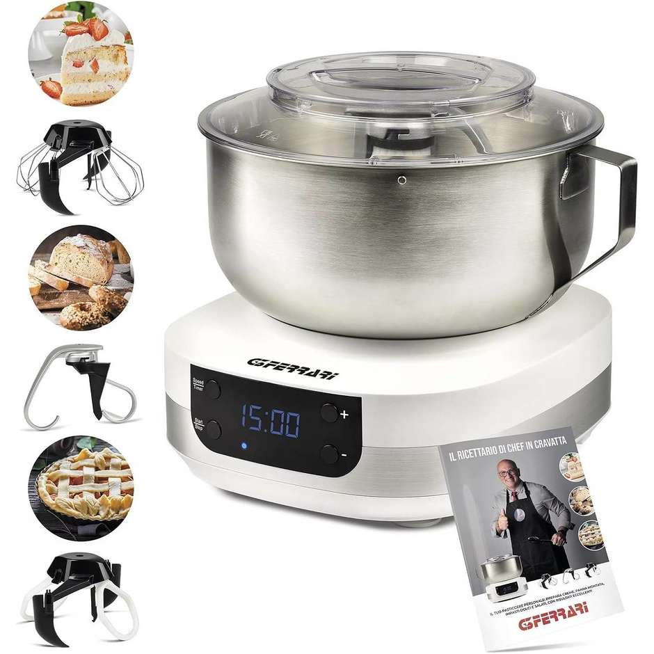 G3 Ferrari Pastaio Gourmet G20145 – Impastatrice Planetaria 5 L 1500 W