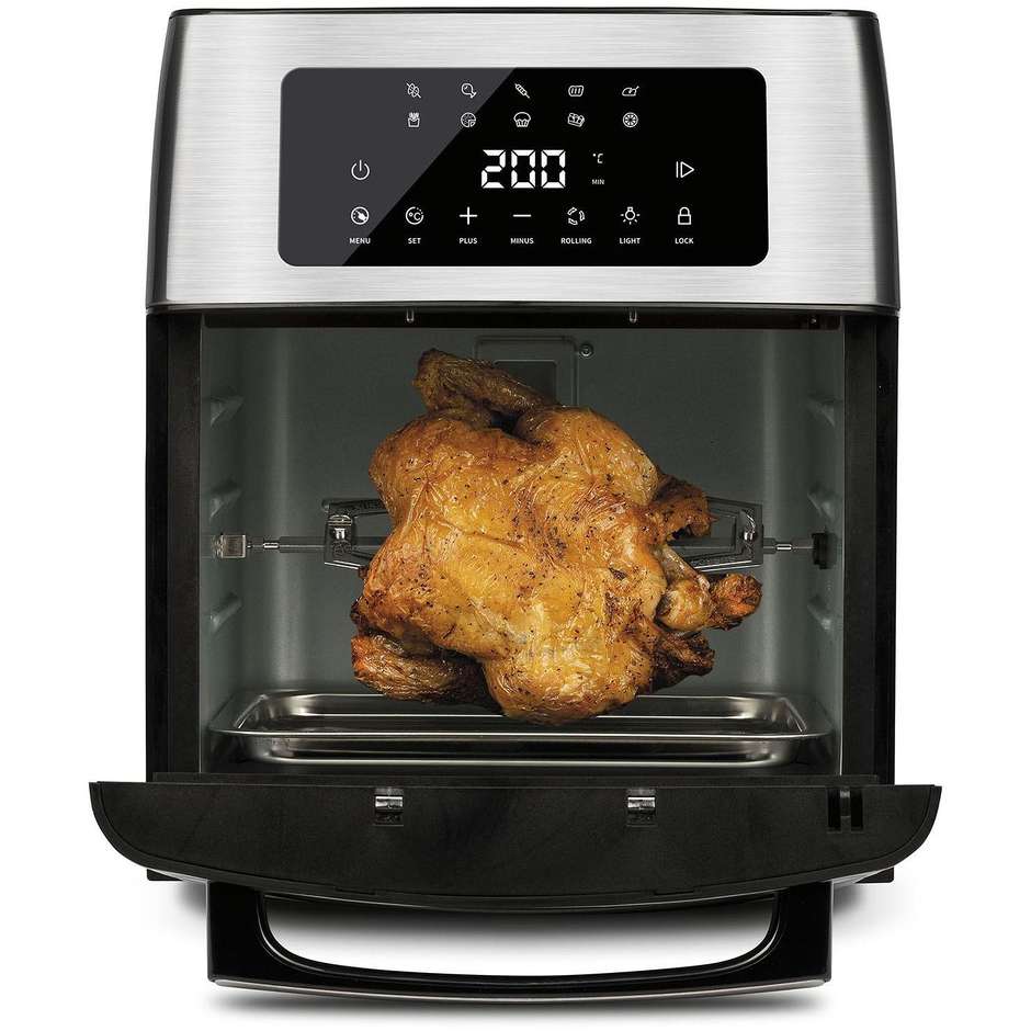 G3Ferrari G10182 Forno Friggitrice ad Aria 15 L 1700 W con Finestra Nero