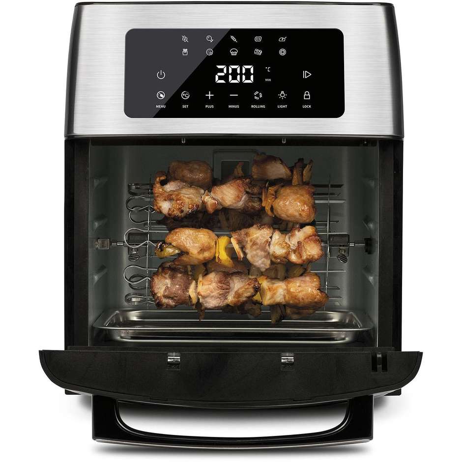 G3Ferrari G10182 Friggisano Forno Friggitrice ad Aria 15 L 1700 W con Finestra e Kit Griglie Nero