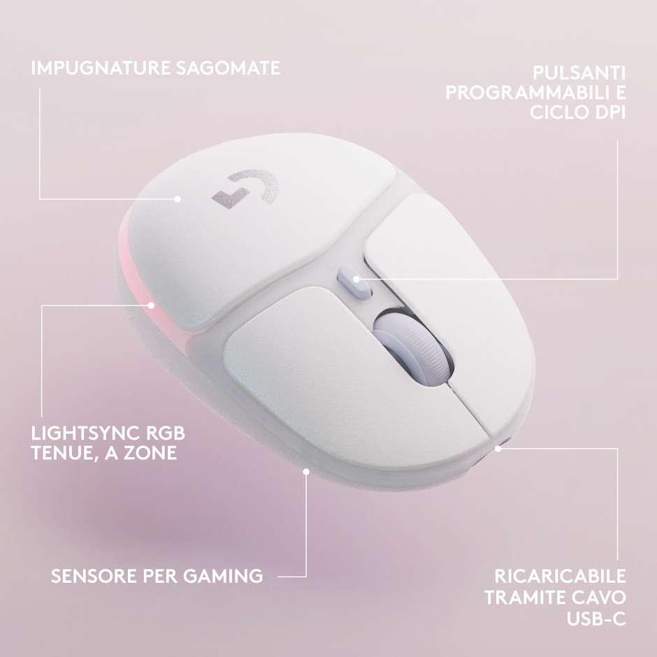 g705 wireless gaming mouse white