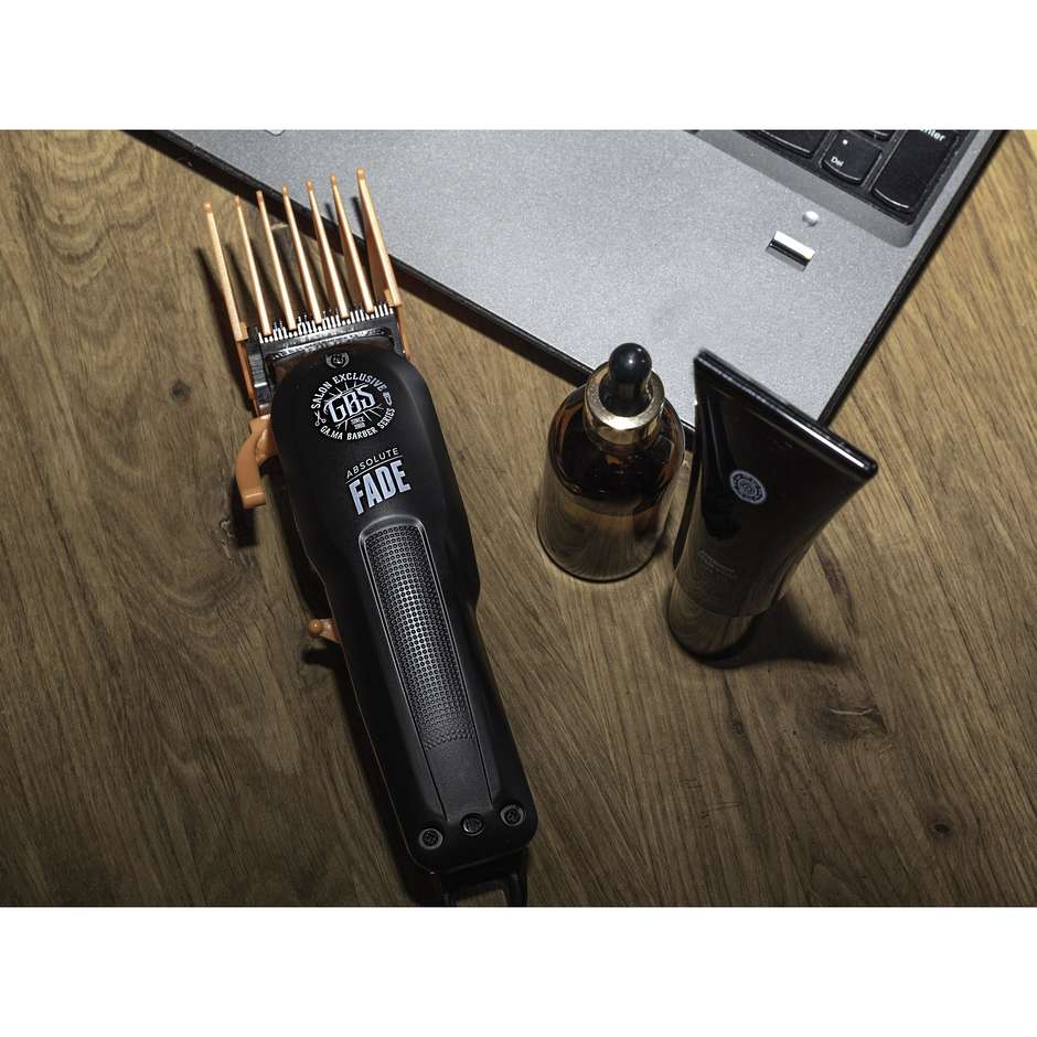 GA.MA GBS Absolute Fade Cord-Cordless Tagliacapelli Professionale Nero Arancione