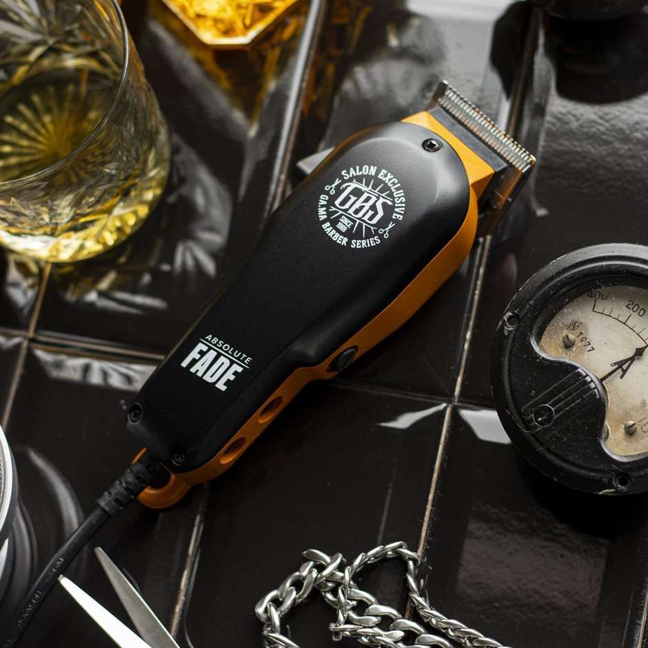 GA.MA GBS Absolute Fade SMB5023 Tagliacapelli Professionale da Barbiere a Filo Lama Semi-Concava Arancione