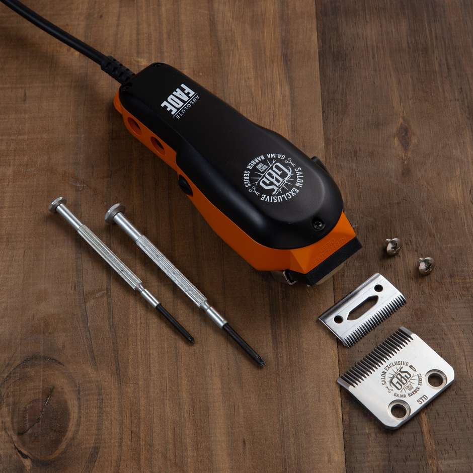 GA.MA GBS Absolute Fade SMB5023 Tagliacapelli Professionale da Barbiere Motore Magnetico Nero