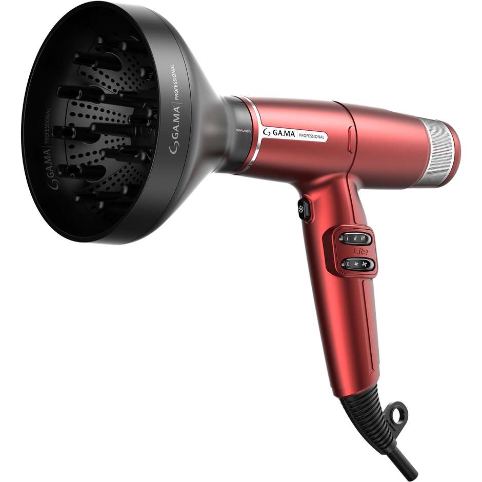 GA.MA iQ Lite PH6030.RD asciugacapelli ionico 1500 W, rosso