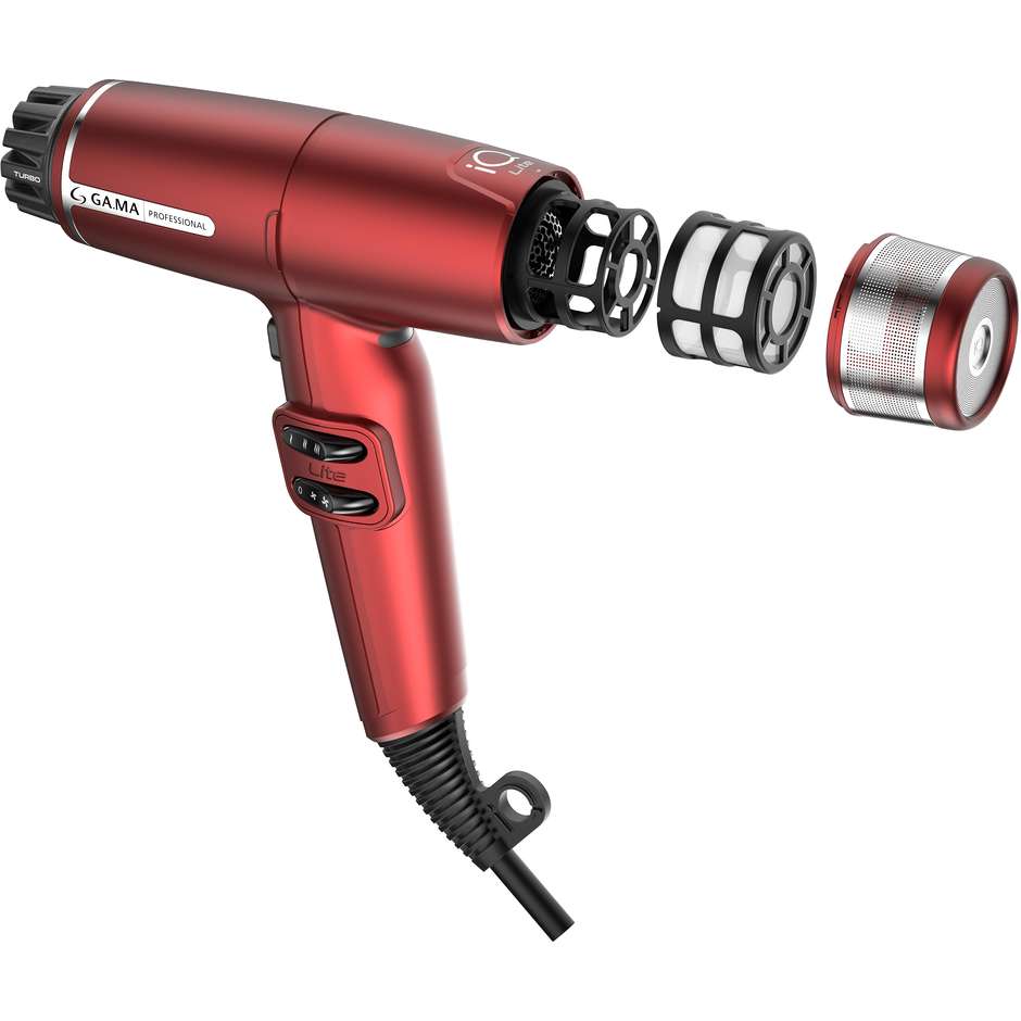 GA.MA iQ Lite PH6030.RD asciugacapelli ionico 1500 W, rosso