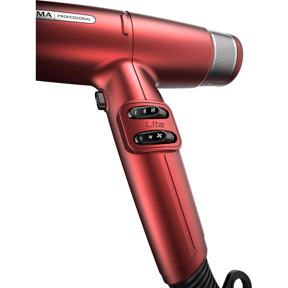 GA.MA PH6030RD iQ Lite Asciugacapelli Professionale Ultraleggero Brushless 1500 W Rosso