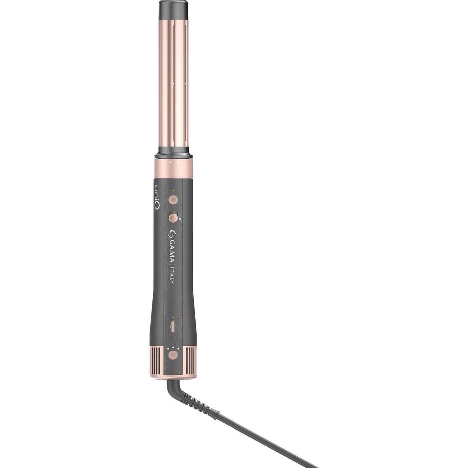 GA.MA UniQ Aura GH0113 Multistyler ad Aria Calda 4 in 1 1500 W con Cilindri Coanda Grigio e Rosa