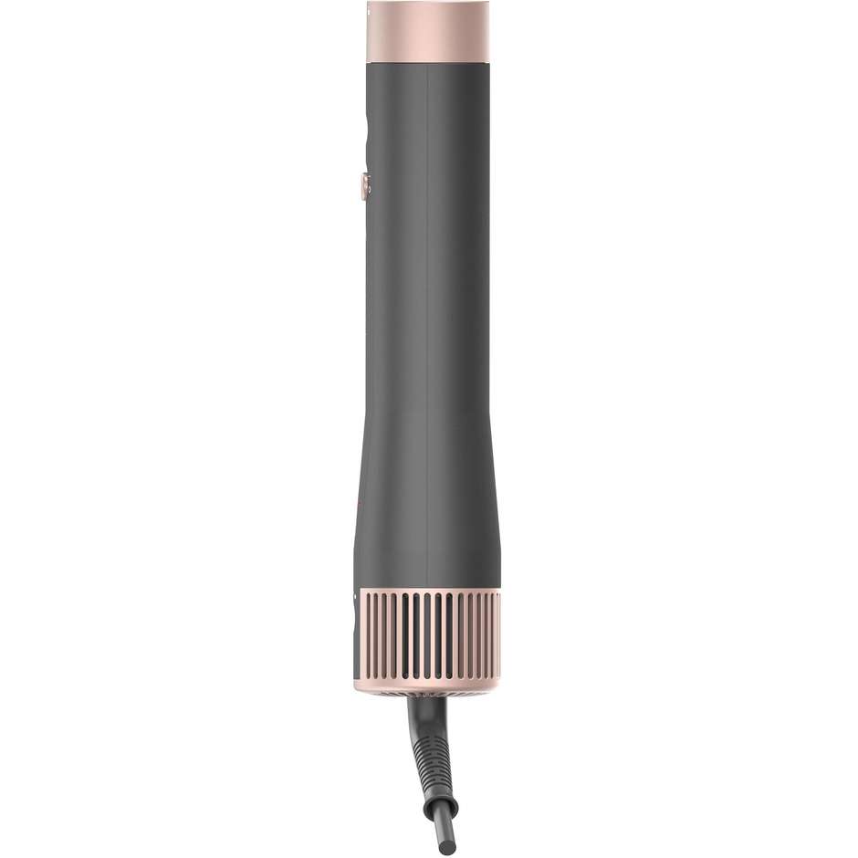 GA.MA UniQ Vibrance GH0114 Multistyler ad Aria Calda 1500 W con 8 Accessori Intercambiabili Grigio e Rosa