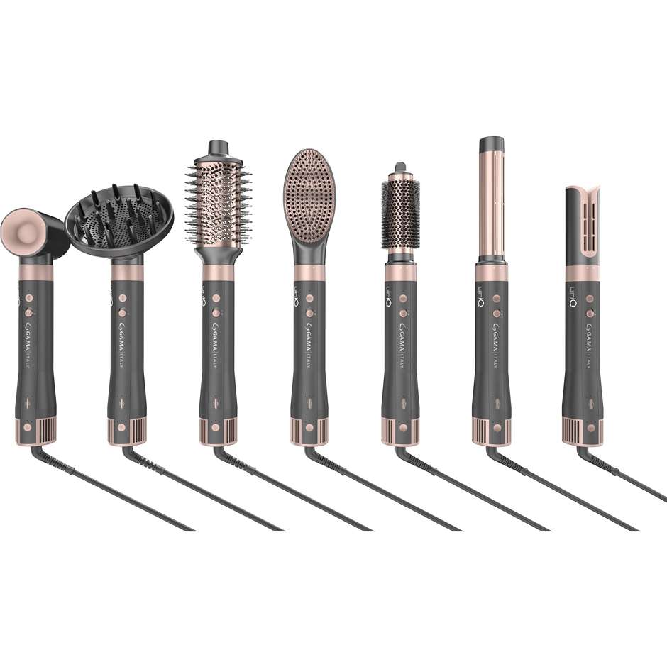 GA.MA UniQ Vibrance GH0114, multistyler con 8 accessori da 1.500 W